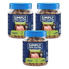 SIMPLY FROM NATURE Smart Bites Kalakutienos dresuotojai šunims 3x130g