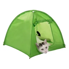 zooplus Exclusive Cat Camp palapinė katėms, lauko, L 43 x B 43 x H 36 cm — 3 nuotrauka