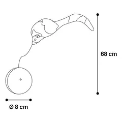 Flamingo žaislas katėms kamuoliukas su pele, Dideliems > 5 kg — 3 nuotrauka
