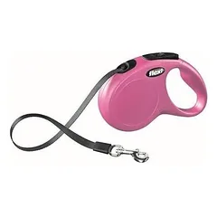 Flexi New Classic S (tape) 5 m, pink - dog leash