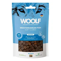 WOOLF Mediteranean Fish Cubes – skanėstai šunims su Viduržiemio jūros žuvimi, kubeliai