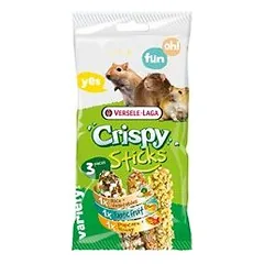Versele-Laga Crispy Sticks Omnivores Triple Variety Pack 165 g 3 burbuolės žiurkėnams, pelėms ir žiurkėms
