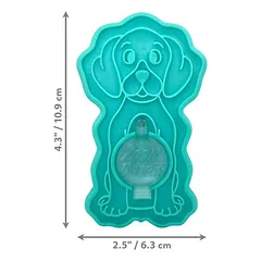 KONG masažinis šepetys Zoom Groom Bubbles, pildomas, L 11,4 x B 7 x H 7 cm — 4 nuotrauka