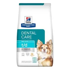 Hills Prescription Diet Dental Care t/d Mini maistas mažų veislių šunims mažinantis dantų apnašas, dėmes ir dantų akmenis, 3 kg