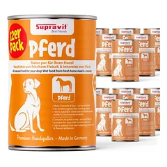 Supravit natūralus drėgnas maistas šunims 12 x 410 g konservai šunims
