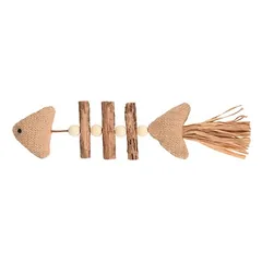 Flamingo Katzenspielzeug Topsy Fisch Holz Matatabi Natur