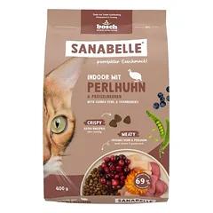SANABELLE Indoor Perliczka 400 g katėms, kurios neina laukan