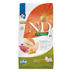 N&D Pumpkin sausas maistas mažų veislių suaugusiems šunims su antiena ir moliugais 2 kg