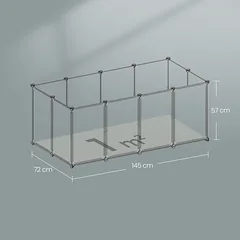 Plastikinis aptvaras su grindimis, 145x72x57 cm — 5 nuotrauka
