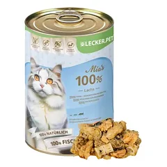 Lyra Pet Lecker.Pet® Mia's 100 % lašiša, drėgnas maistas katėms