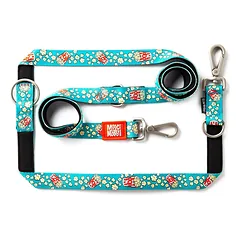 Max & Molly Multi-Leash Popcorn - reguliuojamas pavadėlis šunims, įdomus raštas, 200 cm, XS — 5 nuotrauka