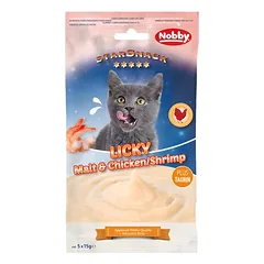 Nobby Starsnack Licky Cat Malt & Chicken/Shrimp 5 x 15 g