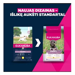 Eukanuba Life Care Small Puppy sausas maistas mažų veislių šuniukams su vištiena, 3 kg — 2 nuotrauka
