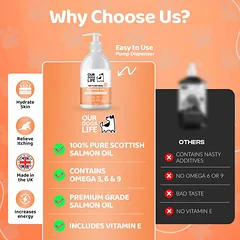 DOGSLIFE Salmon Oil lašišų aliejus šunims, 1000 ml — 4 nuotrauka