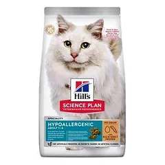 Hills Science Plan Feline Adult Hypoalergenic sausas maistas alergiškoms katėms su kiaušiniais ir vabzdžiais, 7 kg