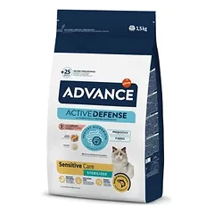Advance Sterilized Sensitive su lašiša ir ryžiais – sausas maistas jautrioms sterilizuotoms katėms 1.5 kg
