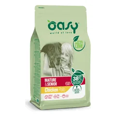 Oasy Mature & Senior Chicken sausas maistas su vištiena vyresnio amžiaus šunims - Pet24