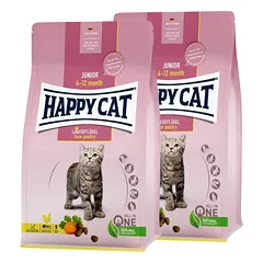 HAPPY CAT Junior Farm Poultry 2x4 kg paukštiena, sausa maistas kačiukams nuo 4 iki 12 mėnesių