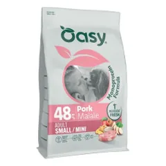 Oasy Monoprotein Adult Small/Mini sausas pašaras su kiauliena mažų veislių šunims