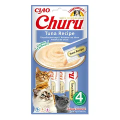 Churu Tuna Recipe kreminis skanėstas katėms su tunu 4x14g