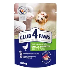 CLUB 4 PAWS PREMIUM „SU VIŠTIENA DREBUČIUOSE”. PILNAVERTIS DRĖGNI PAŠARAI SUAUGUSIEMS ŠUNIMS 100g* 24vnt.