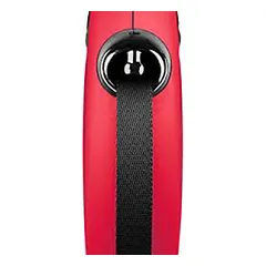 FLEXI New classic M tape automatinis pavadėlis šunims iki 25kg, juosta 5m, raudonas — 3 nuotrauka