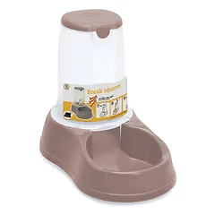 Gyvūnų maisto dubenėlis su dozatoriumi/rezervu 1,5 l rudas 04200 STEFANPLAST