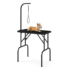 Kirpimo stalas šunims 80,5x46x148cm., juodos spalvos