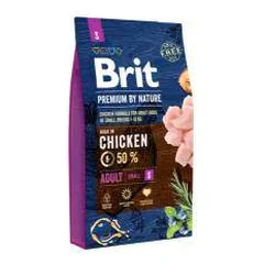 Brit Premium By Nature Adult S sausas maistas mažų veislių šunims, 3 kg