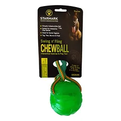 Starmark Swing n' Fling Chew Ball, žaislas šunims, Vidutiniams 11–25 kg — 3 nuotrauka