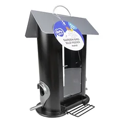 Duvo+ Futterspendersilo Metall für Getreide schwarz