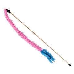 KERBL meškerė su pūkuota uodega, spalvingas žaislas katėms, 90 cm — 4 nuotrauka