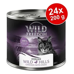 Wild Freedom Adult Sterilised 24 x 200 g – begrūdis drėgnas maistas katėms