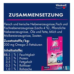 Vitakraft Cat Liquid-Snack mit Lachs + Omega 3