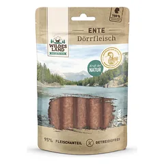 WILDES LAND Duck dried meat skanėstai šunims su antiena, 150 g / 7vnt.