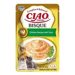 INABA CAT CIAO ENTRÉE BISQUE CHICKEN AND TUNA 40 g