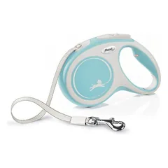 Flexi New Comfort M Tape įtraukiama pavadėlė šunims, 5 m, šviesiai mėlyna