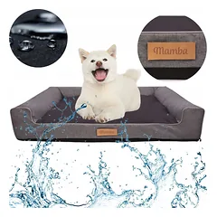 DOGESTE XL vandeniui atsparus šunų guolis-sofa su nemokamu siuvinėjimu, 100 × 65 cm
