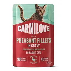 Carnilove Pheasant Raspberry Leaves konservai katėms, 85 g parduotuvėje petreon.lt
