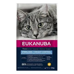 Eukanuba Adult STERILISED / WEIGHT CONTROL Chicken sausas maistas sterilizuotoms katėms svorio kontrolei, 10 kg