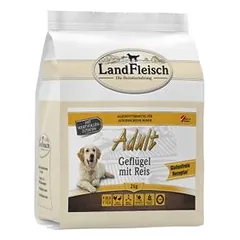 LandFleisch Dog Adult sausas maistas su paukštiena ir ryžiais šunims