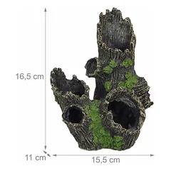 Akvariumo dekoracija Relaxdays 10029966.0, medžio kamienas, 15,5 × 16,5 × 11 cm — 4 nuotrauka