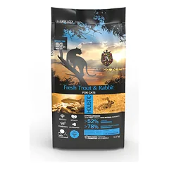 AMBROSIA begrūdis su šviežiu upėtakiu ir triušiena sausas maistas sterilizuotoms katėms, grain-free Sterilized Fresh Trout & Rabbit 1,5 kg