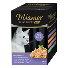 Miamor Feine Filets Mini maišeliai, drėgnas maistas katėms 8 x 50 g