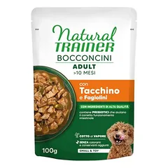 Natural Trainer Bocconcini Adult Small & Toy kąsneliai padaže, drėgnas maistas šunims — 4 nuotrauka