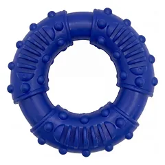 Šunų žaislas, guminis, žiedo formos, mėlynas, 12,5 cm