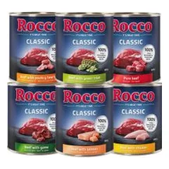 Rocco Classic bandomasis mišinys, drėgnas maistas šunims 6 x 800 g
