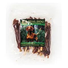 REAL DOG SNACKS Minkšta antienos file ant odos pagaliuko 500 g