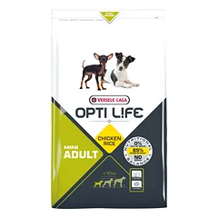 VERSELE LAGA Opti Life  Adult Mini ėdalas suaugusių mažų veislių šunims su paukštiena ir ryžiais 2,5 kg