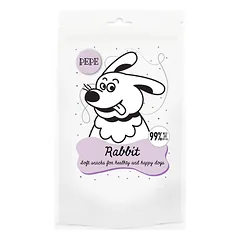 Paka Zwierzaka PEPE mini chunkies Rabbit (triušis) 70g